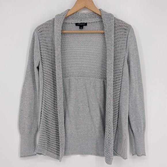 Banana Republic Factory Open Knit Cardigan Sweater Women's Size Small in Gray - Picture 1 of 7
